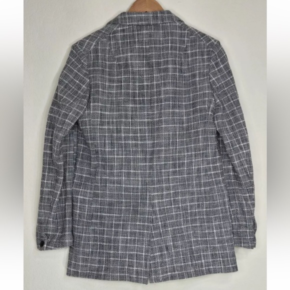 Rag & Bone Ames Deconstructed Check Gray Blazer Size 6 Womens - Picture 2 of 9